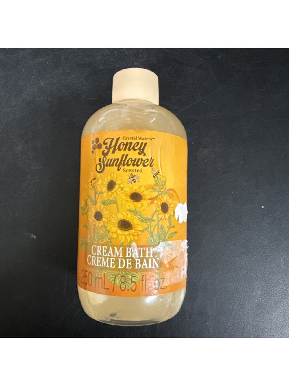 Crystal Waters Honey Sunflower Scented Cream Bath 250ml/8.5floz
